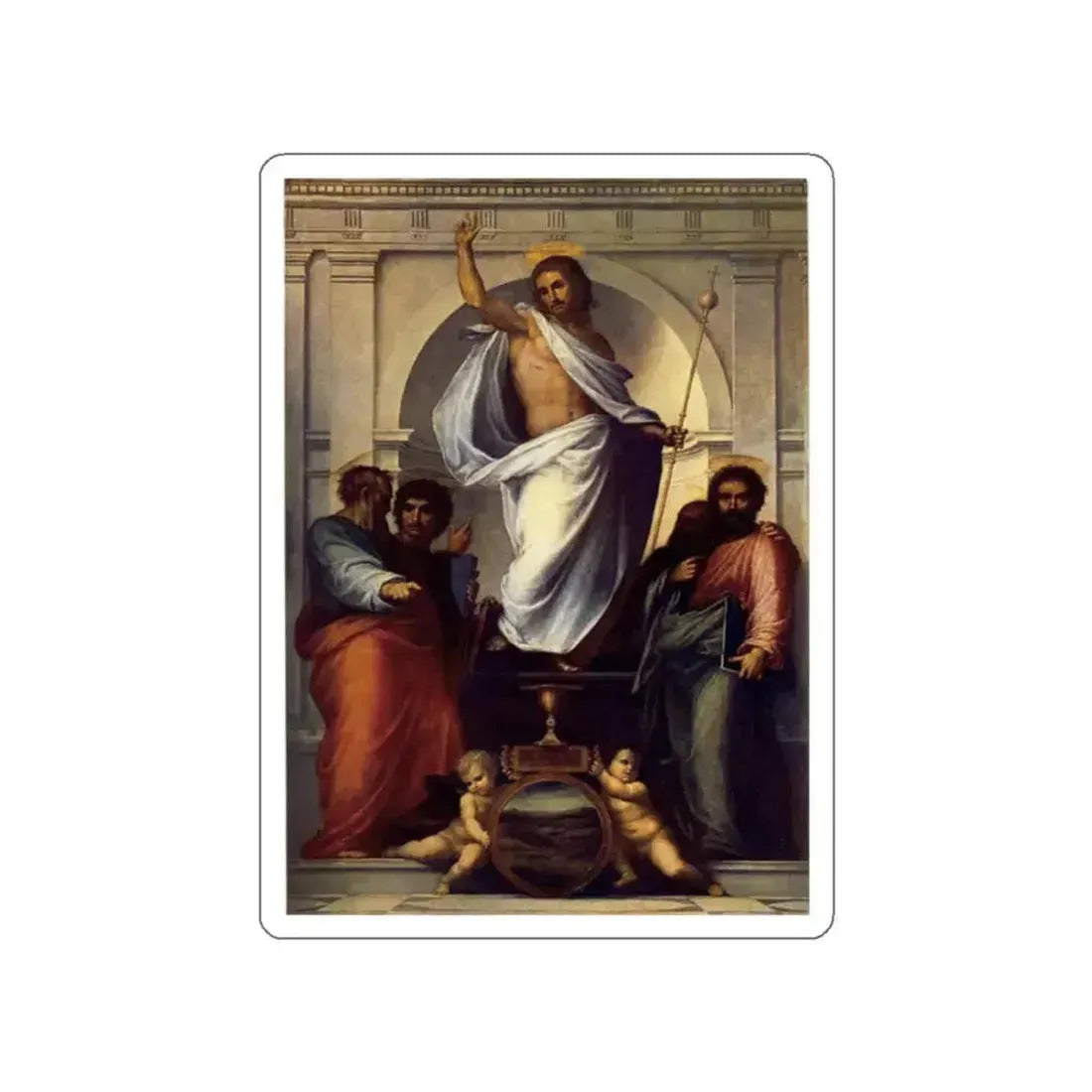 BARTOLOMEO, Fra - Christ with the Four Evangelists (Artwork) STICKER Vinyl Die-Cut Decal - The Sticker Space