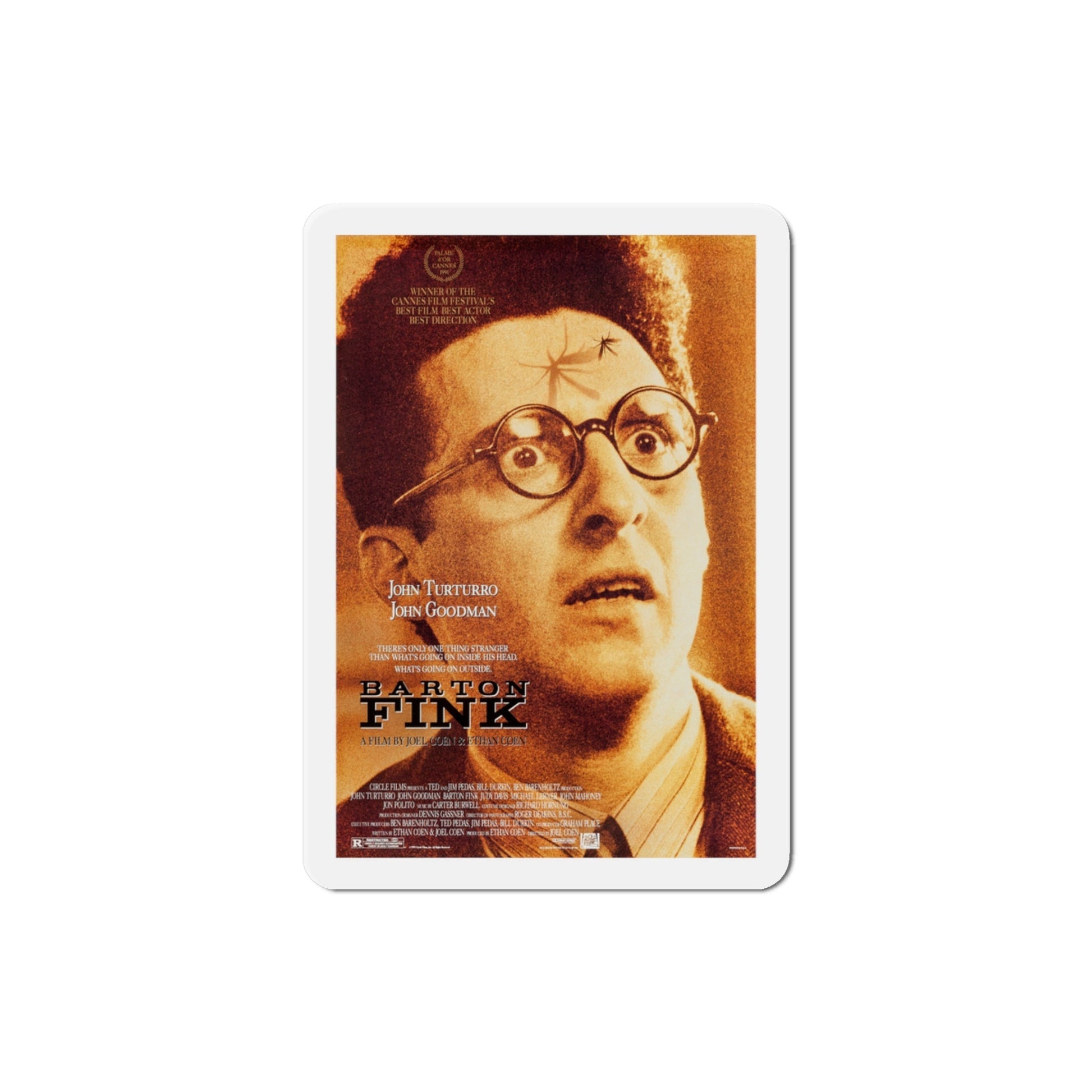 Barton Fink 1991 Movie Poster Die-Cut Magnet-3" x 3"-The Sticker Space