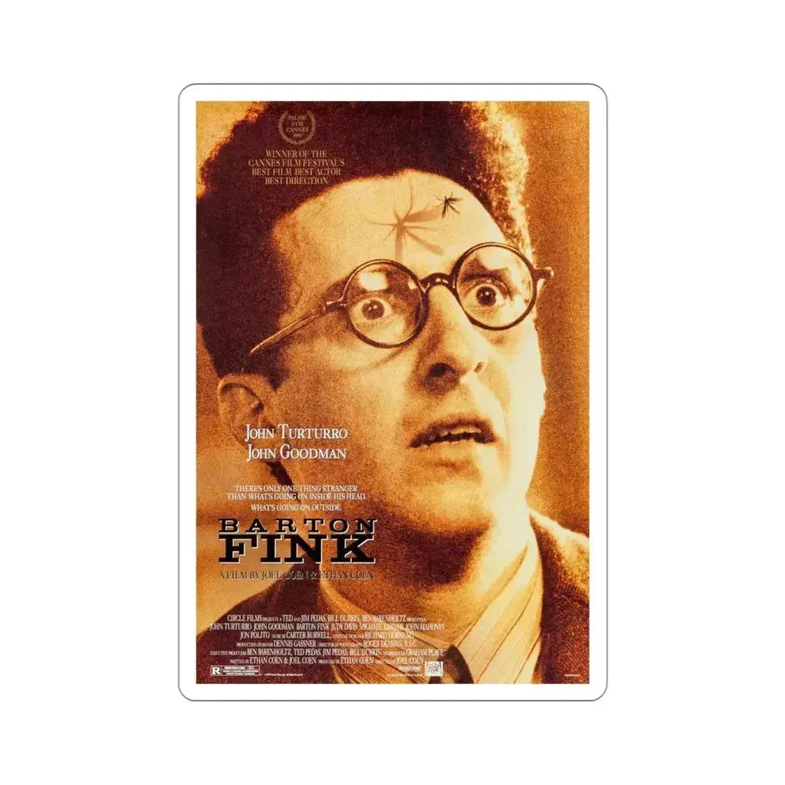 Barton Fink 1991 Movie Poster STICKER Vinyl Die-Cut Decal 4 Inch - The Sticker Space