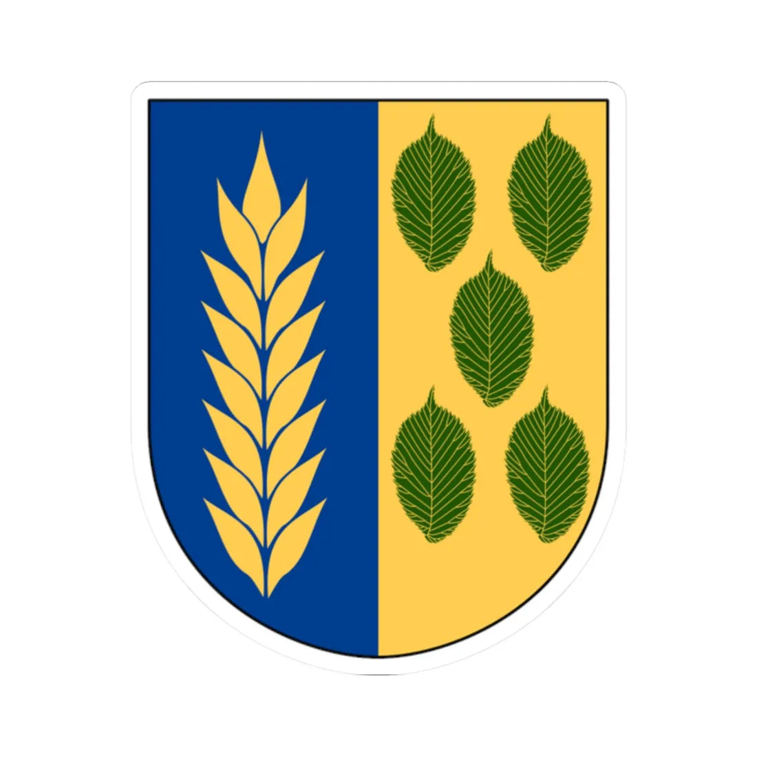 Barva vapen (Sweden) (Coat of Arms) STICKER Vinyl Kiss-Cut Decal 2 Inch White - The Sticker Space