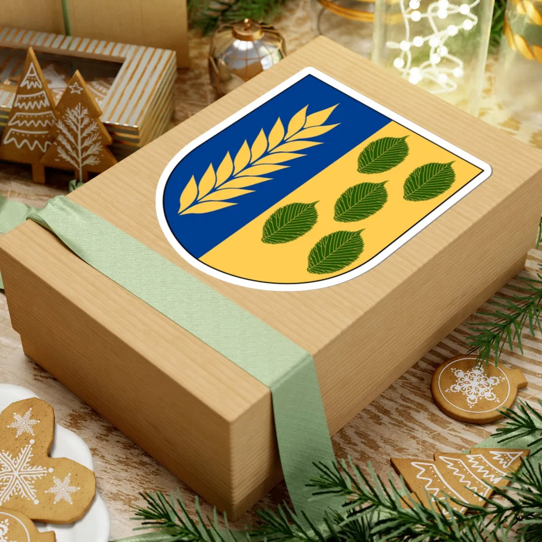 Barva vapen (Sweden) (Coat of Arms) STICKER Vinyl Kiss-Cut Decal - The Sticker Space