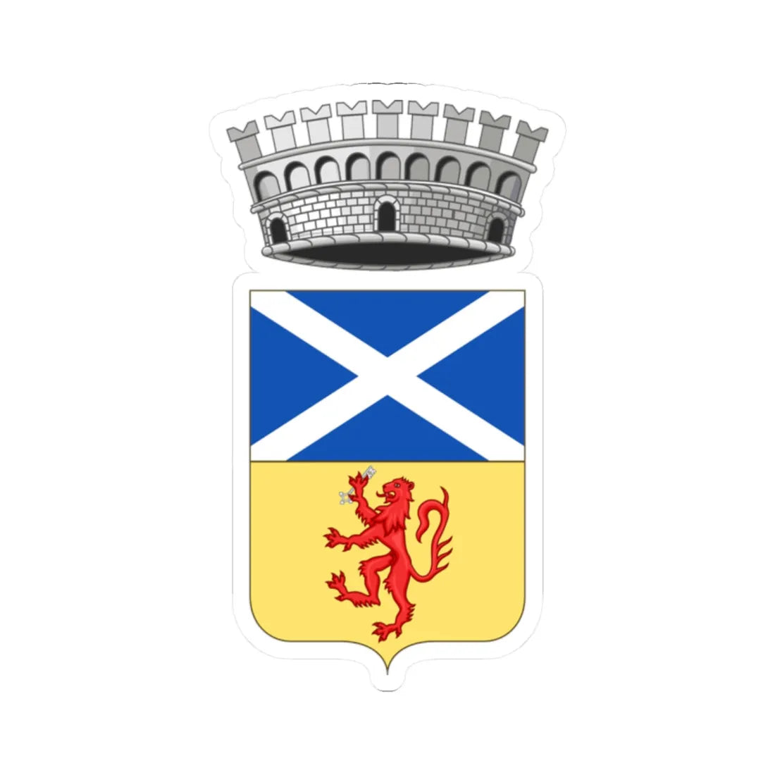 Barzago-Stemma (Italy) (Coat of Arms) STICKER Vinyl Kiss-Cut Decal 2 Inch White - The Sticker Space