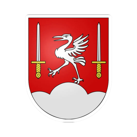 Bas-Intyamon-coat of arms (Switzerland) (Coat of Arms) STICKER Vinyl Kiss-Cut Decal 2 Inch White - The Sticker Space