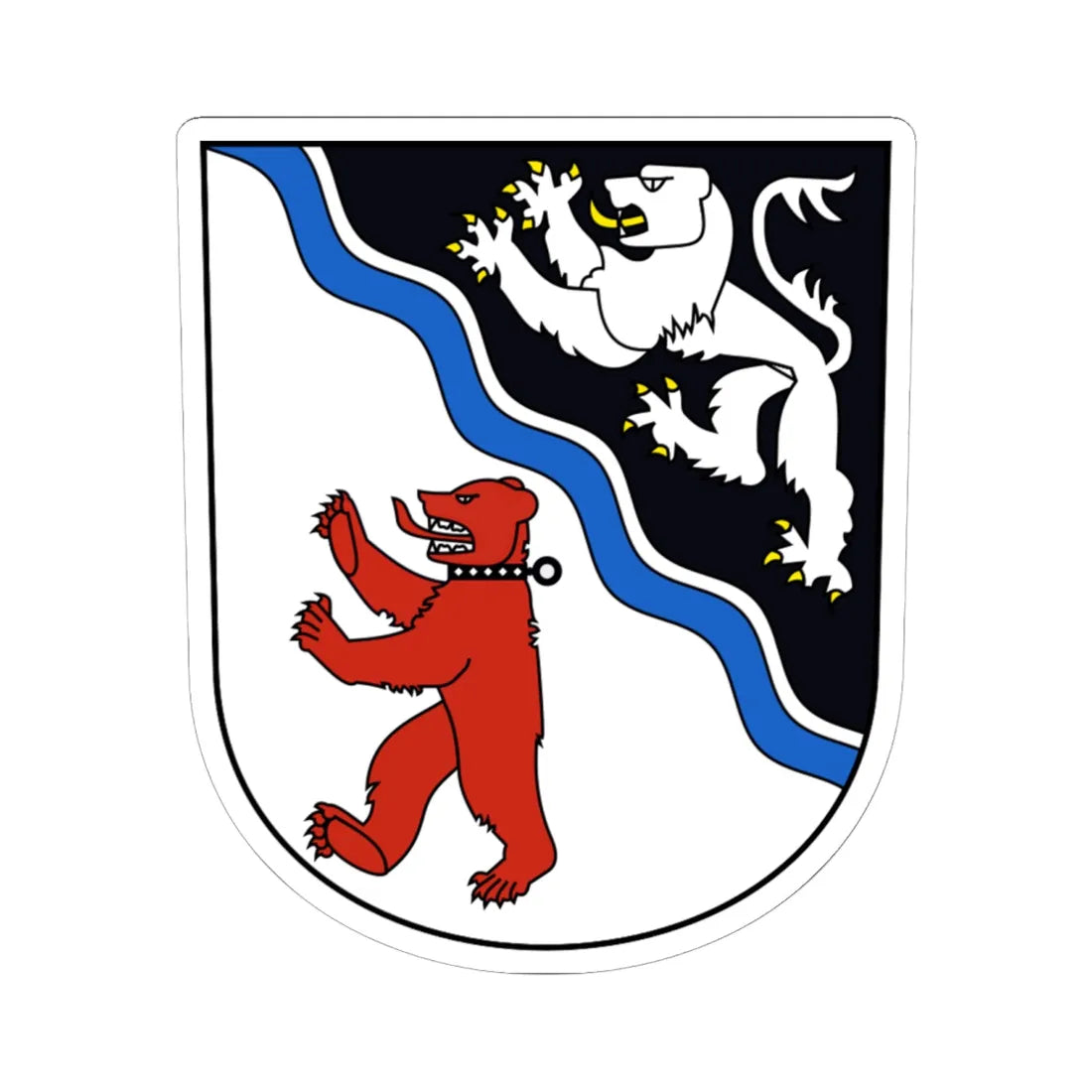 BasadingenSchlattingen-blazon (Switzerland) (Coat of Arms) STICKER Vinyl Kiss-Cut Decal 6 Inch White - The Sticker Space