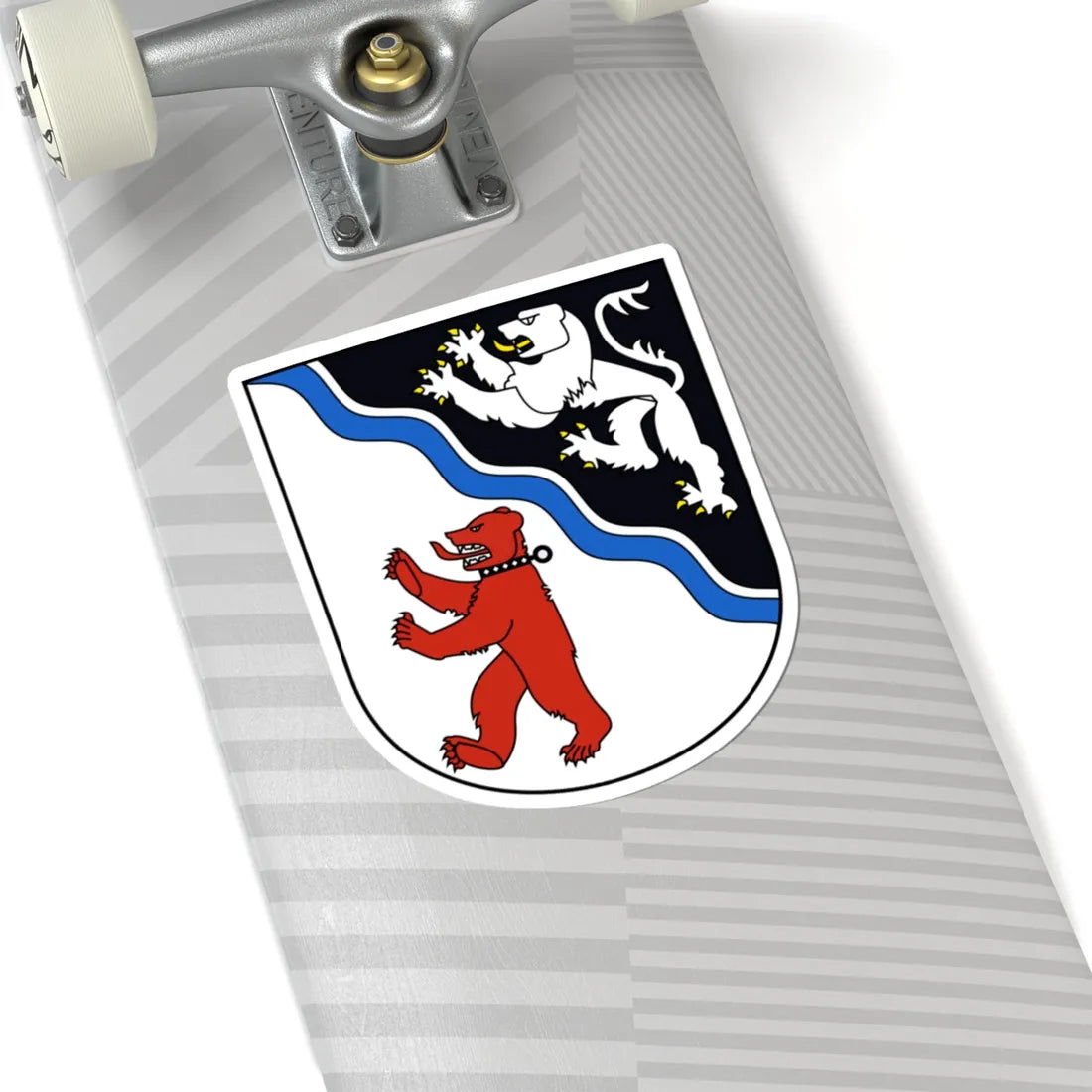 BasadingenSchlattingen-blazon (Switzerland) (Coat of Arms) STICKER Vinyl Kiss-Cut Decal - The Sticker Space