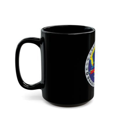 Base Miami Beach (U.S. Coast Guard) Black Coffee Mug-The Sticker Space