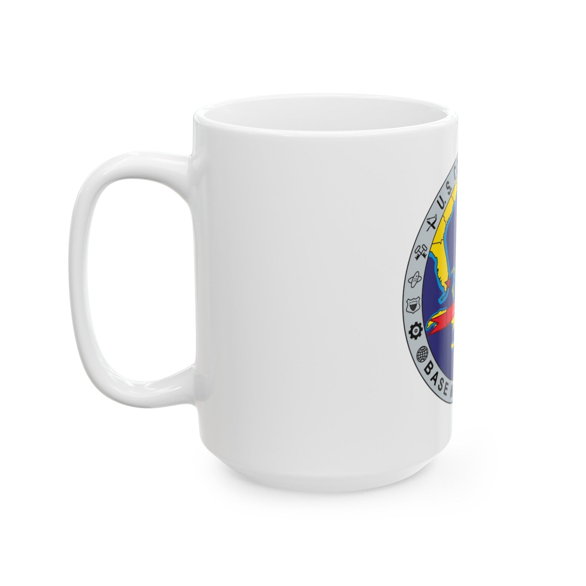 Base Miami Beach (U.S. Coast Guard) White Coffee Mug-The Sticker Space