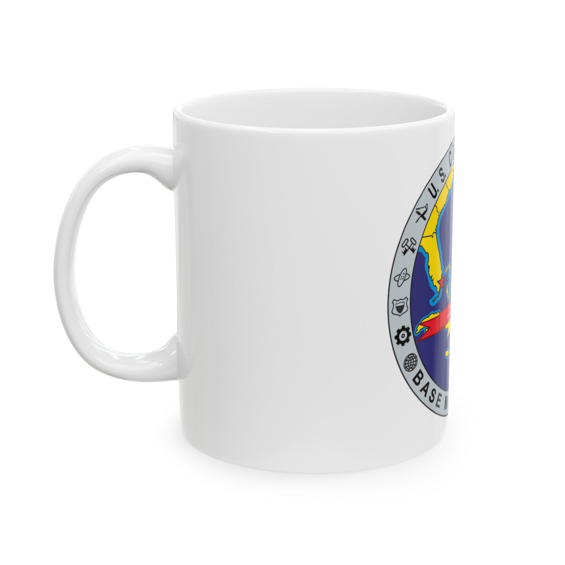 Base Miami Beach (U.S. Coast Guard) White Coffee Mug-The Sticker Space