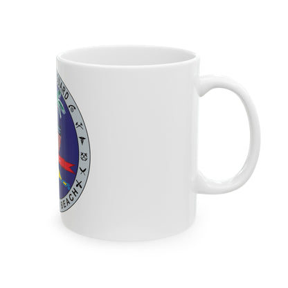 Base Miami Beach (U.S. Coast Guard) White Coffee Mug-The Sticker Space