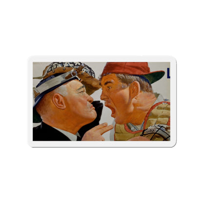 Baseball advertisement (Magazine Illustration) Refrigerator Magnet-2" x 2"-The Sticker Space