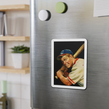 Baseball Batter (Magazine Illustration) Refrigerator Magnet-The Sticker Space