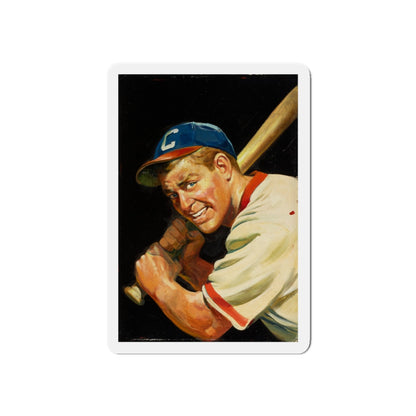 Baseball Batter (Magazine Illustration) Refrigerator Magnet-6" × 6"-The Sticker Space