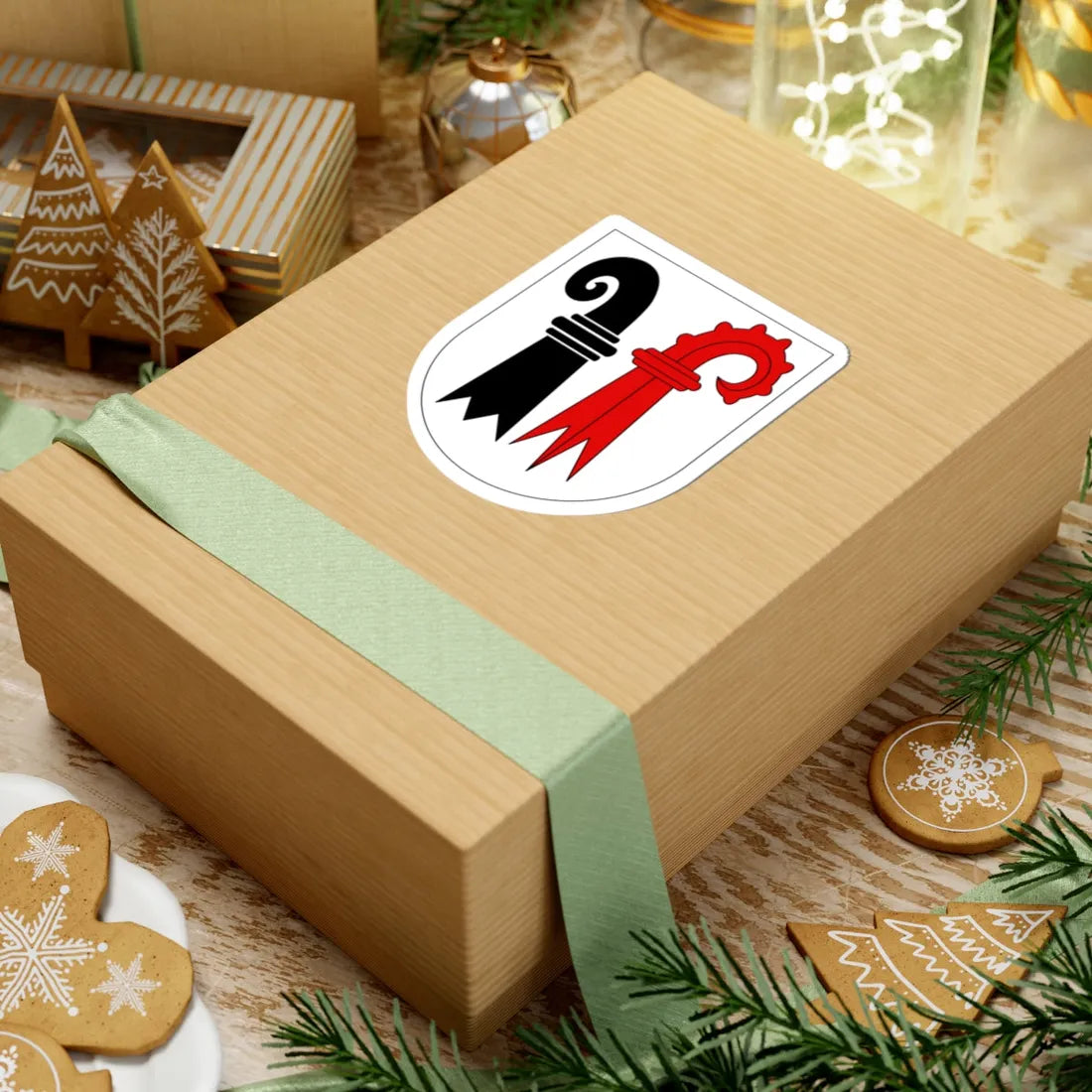 Basel-StadtLandschaft (Switzerland) (Coat of Arms) STICKER Vinyl Kiss-Cut Decal - The Sticker Space