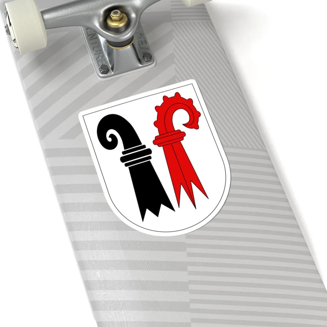 Basel-StadtLandschaft (Switzerland) (Coat of Arms) STICKER Vinyl Kiss-Cut Decal - The Sticker Space