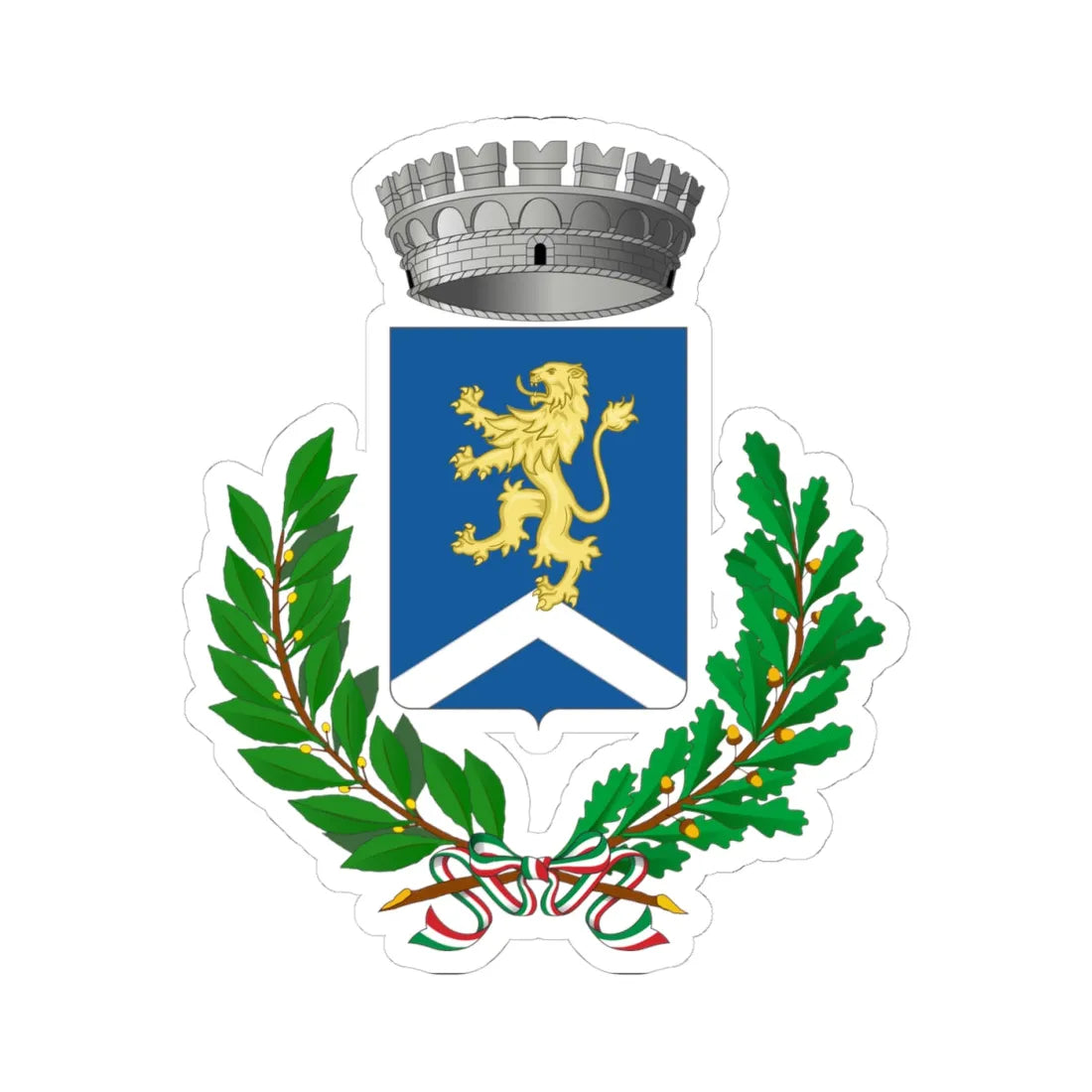 Baselice-Stemma (Italy) (Coat of Arms) STICKER Vinyl Kiss-Cut Decal 4 Inch White - The Sticker Space