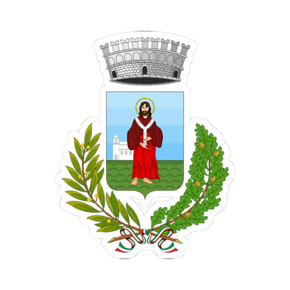 Basiano-Stemma (Italy) (Coat of Arms) STICKER Vinyl Kiss-Cut Decal 3 Inch White - The Sticker Space