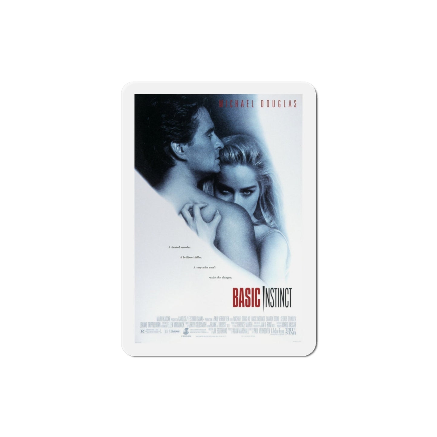 Basic Instinct 1992 Movie Poster Die-Cut Magnet-3" x 3"-The Sticker Space