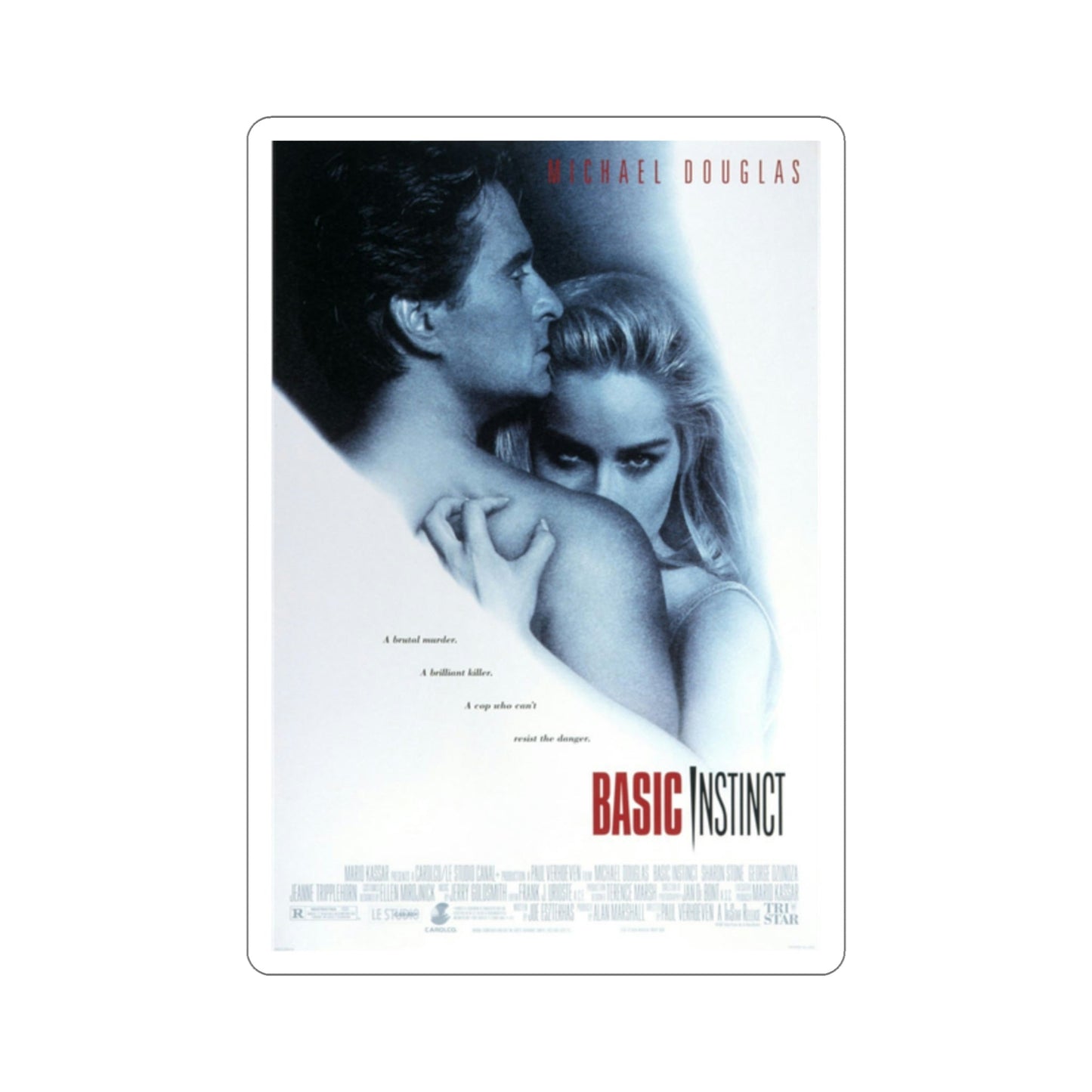 Basic Instinct 1992 Movie Poster STICKER Vinyl Die-Cut Decal-2 Inch-The Sticker Space