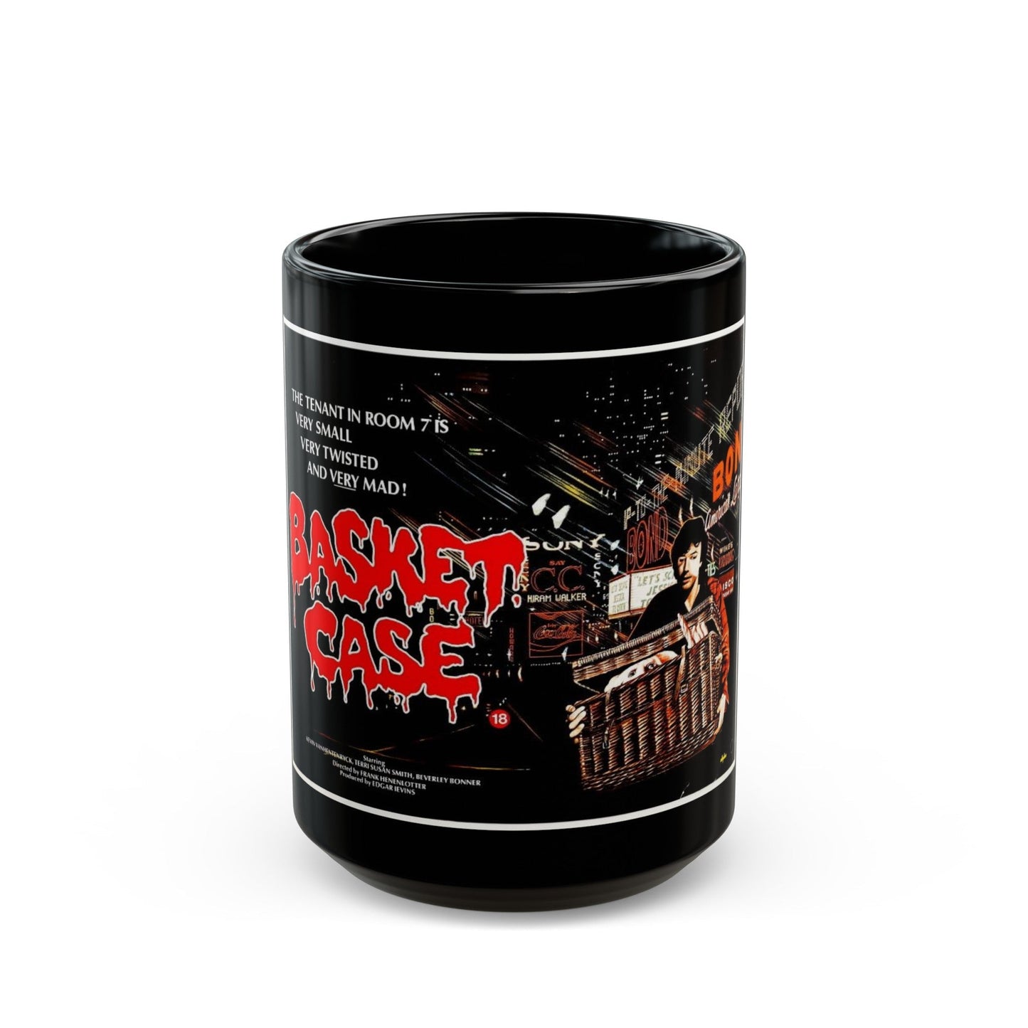 BASKET CASE 1982 Movie Poster - Black Coffee Mug-15oz-The Sticker Space