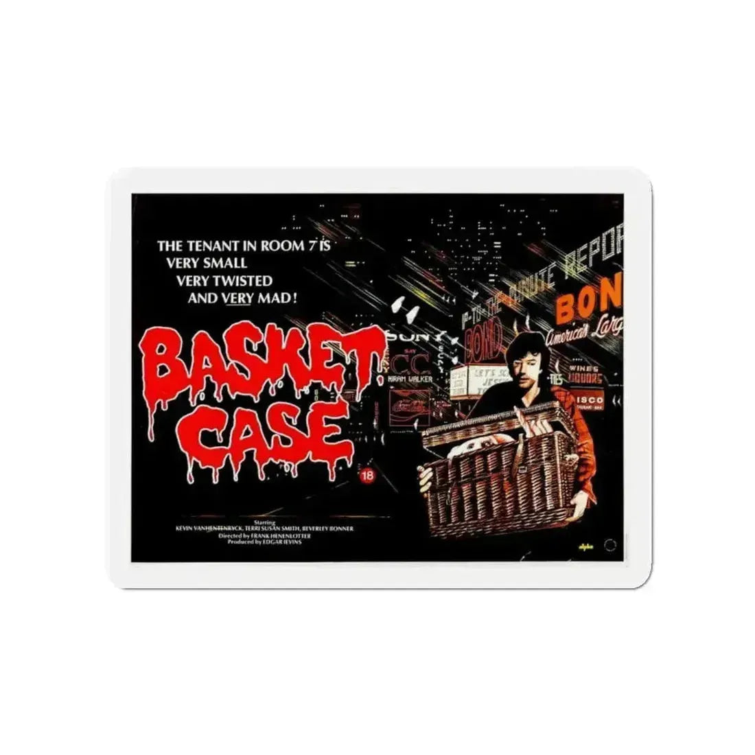 BASKET CASE 1982 Movie Poster - Refrigerator Magnet - The Sticker Space