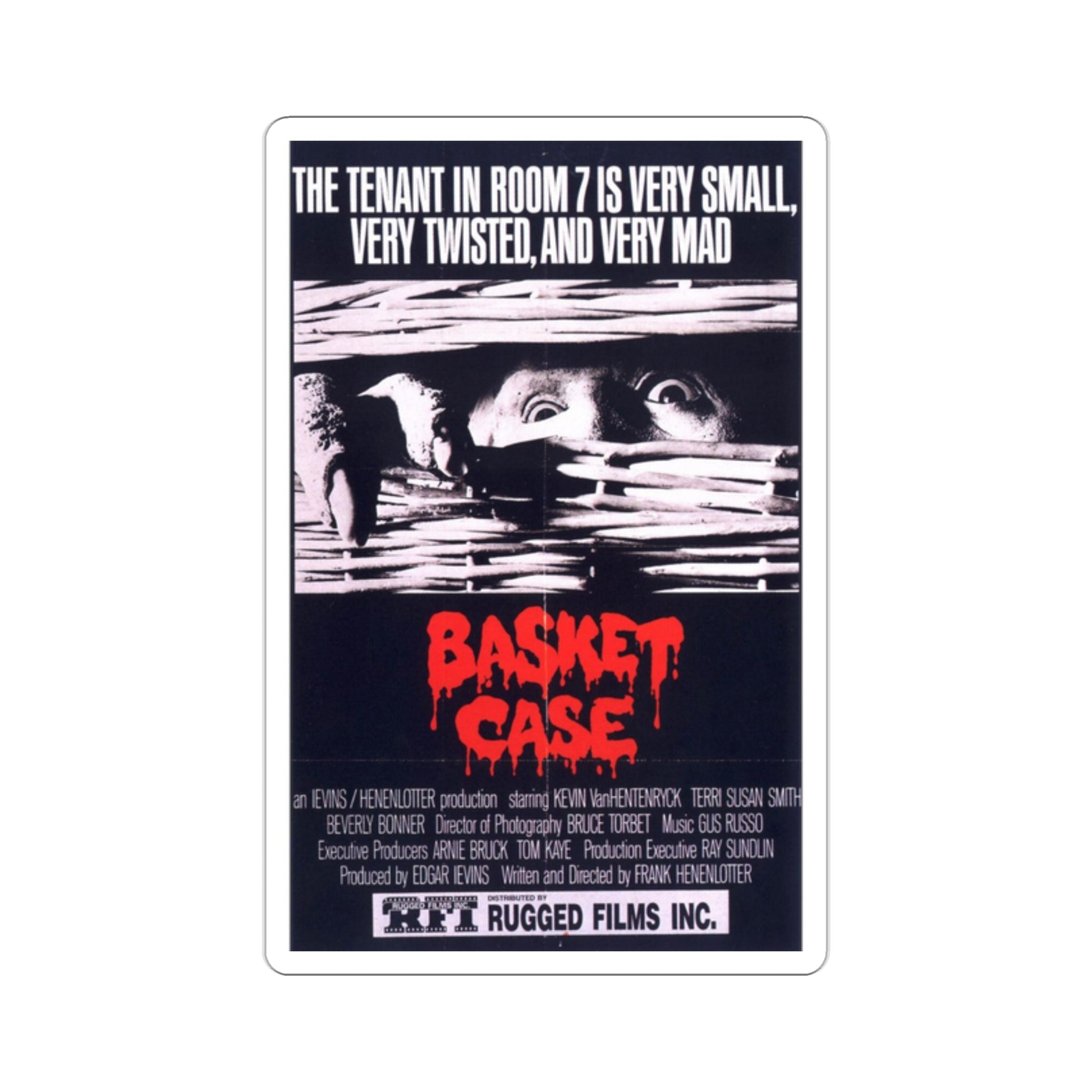 Basket Case 1982 Movie Poster STICKER Vinyl Die-Cut Decal-2 Inch-The Sticker Space