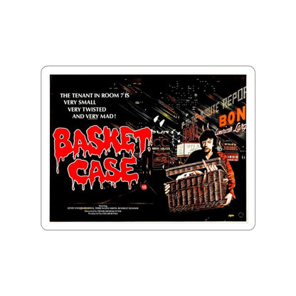 BASKET CASE 1982 Movie Poster STICKER Vinyl Die-Cut Decal-4 Inch-The Sticker Space