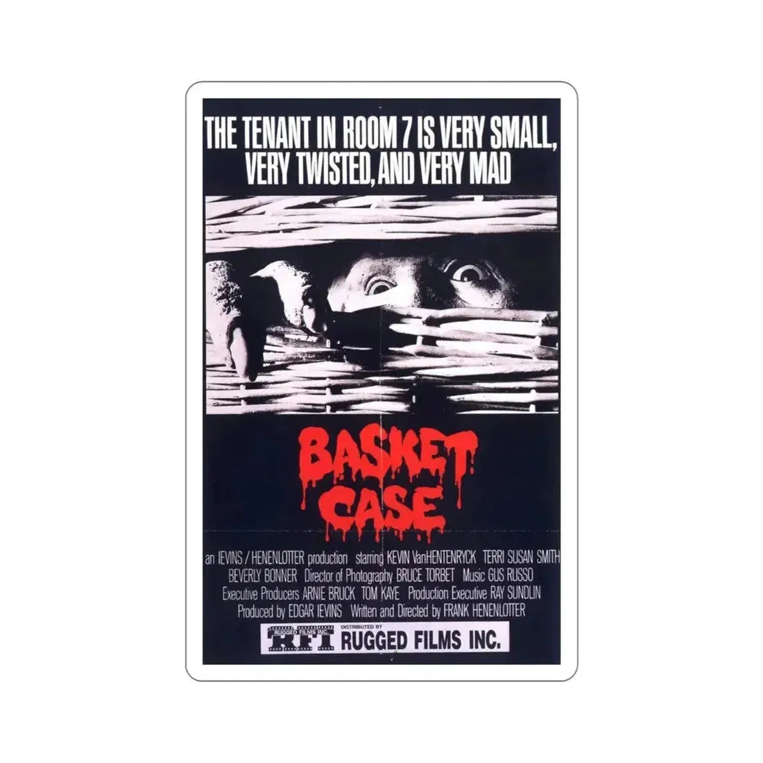 Basket Case 1982 Movie Poster STICKER Vinyl Die-Cut Decal - The Sticker Space
