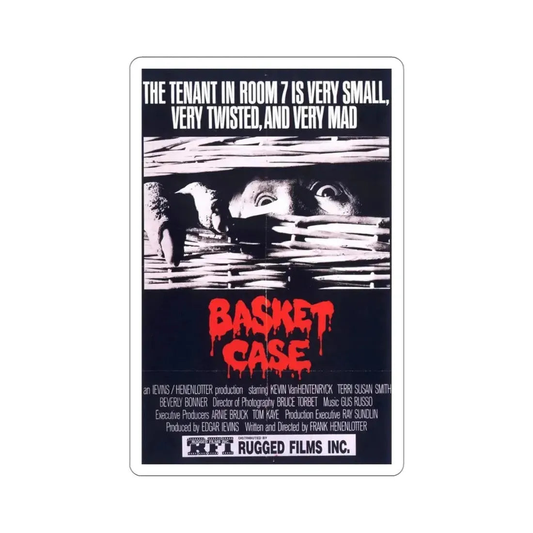 Basket Case 1982 Movie Poster STICKER Vinyl Die-Cut Decal - The Sticker Space
