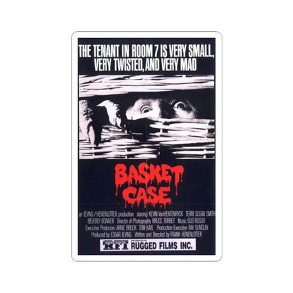 Basket Case 1982 Movie Poster - STICKER Vinyl Kiss-Cut Decal 2 Inch White - The Sticker Space