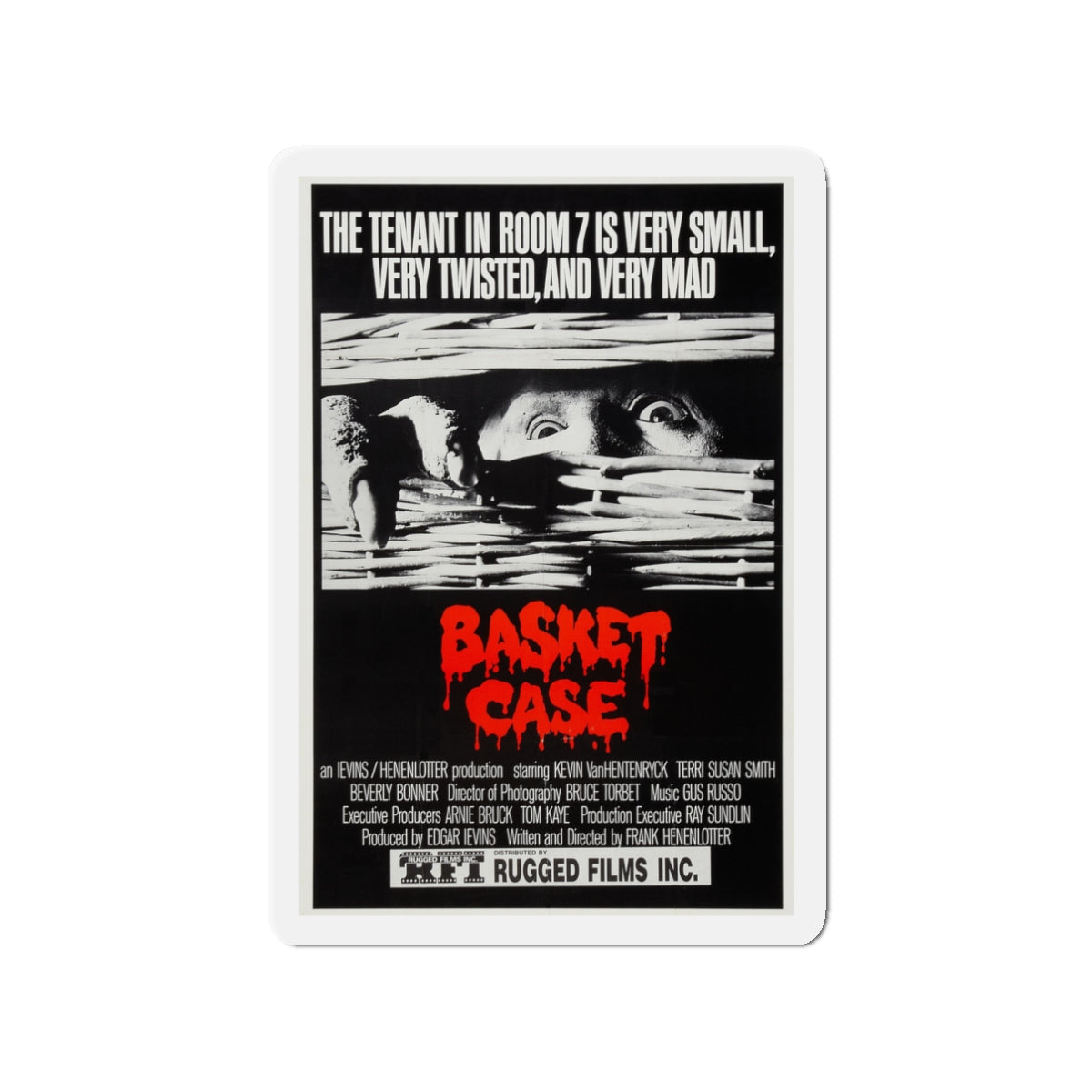 BASKET CASE (2) 1982 Movie Poster - Die-Cut Magnet-3" x 3"-The Sticker Space