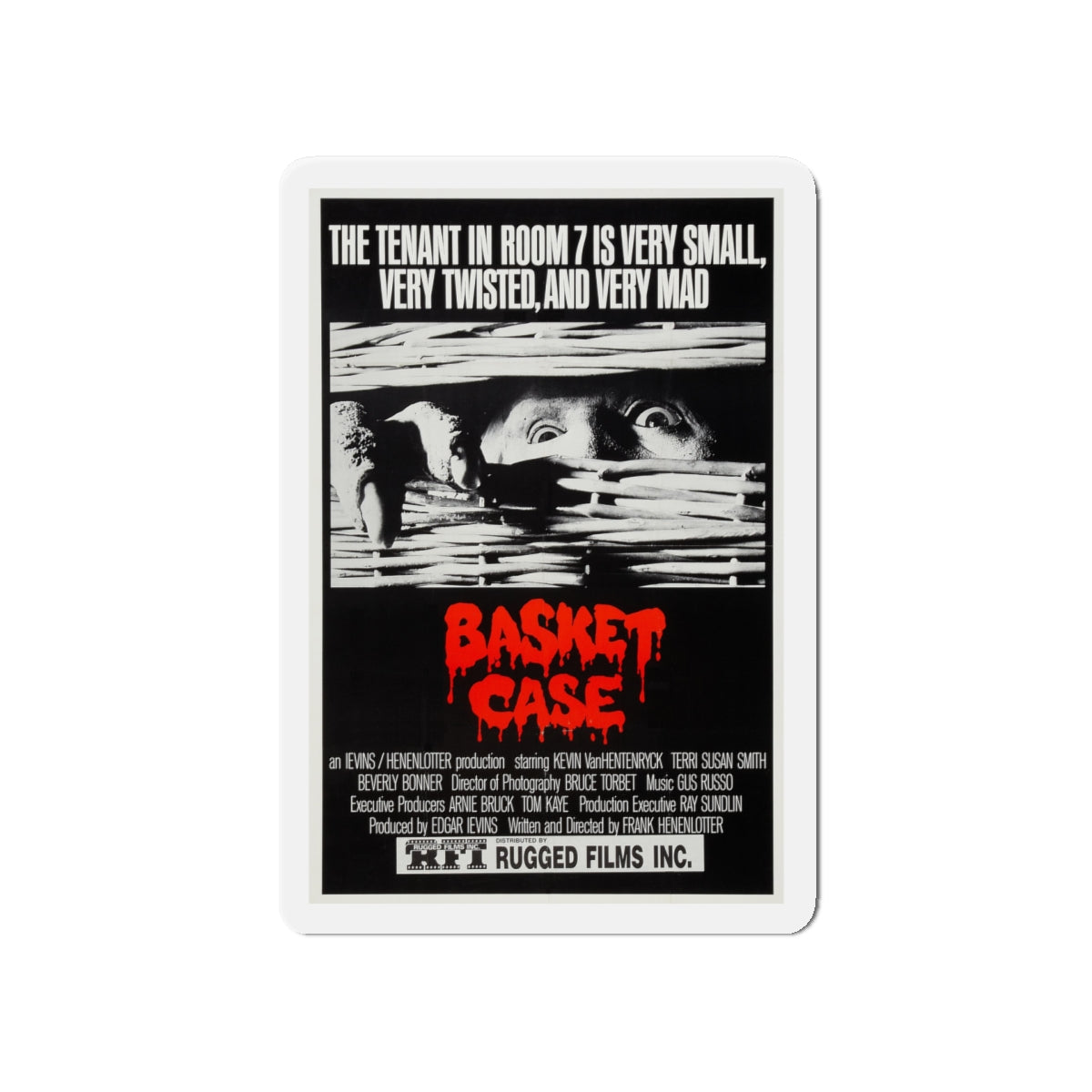 BASKET CASE (2) 1982 Movie Poster - Die-Cut Magnet-5" x 5"-The Sticker Space