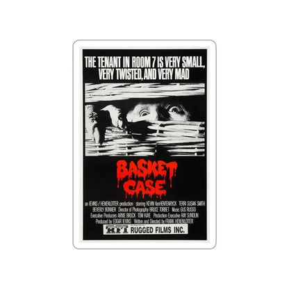 BASKET CASE (2) 1982 Movie Poster STICKER Vinyl Die-Cut Decal 5 Inch - The Sticker Space