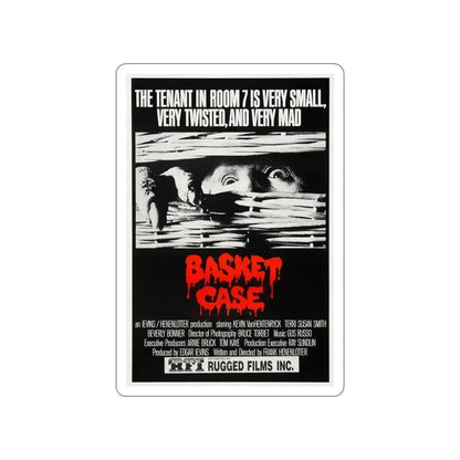 BASKET CASE (2) 1982 Movie Poster STICKER Vinyl Die-Cut Decal - The Sticker Space