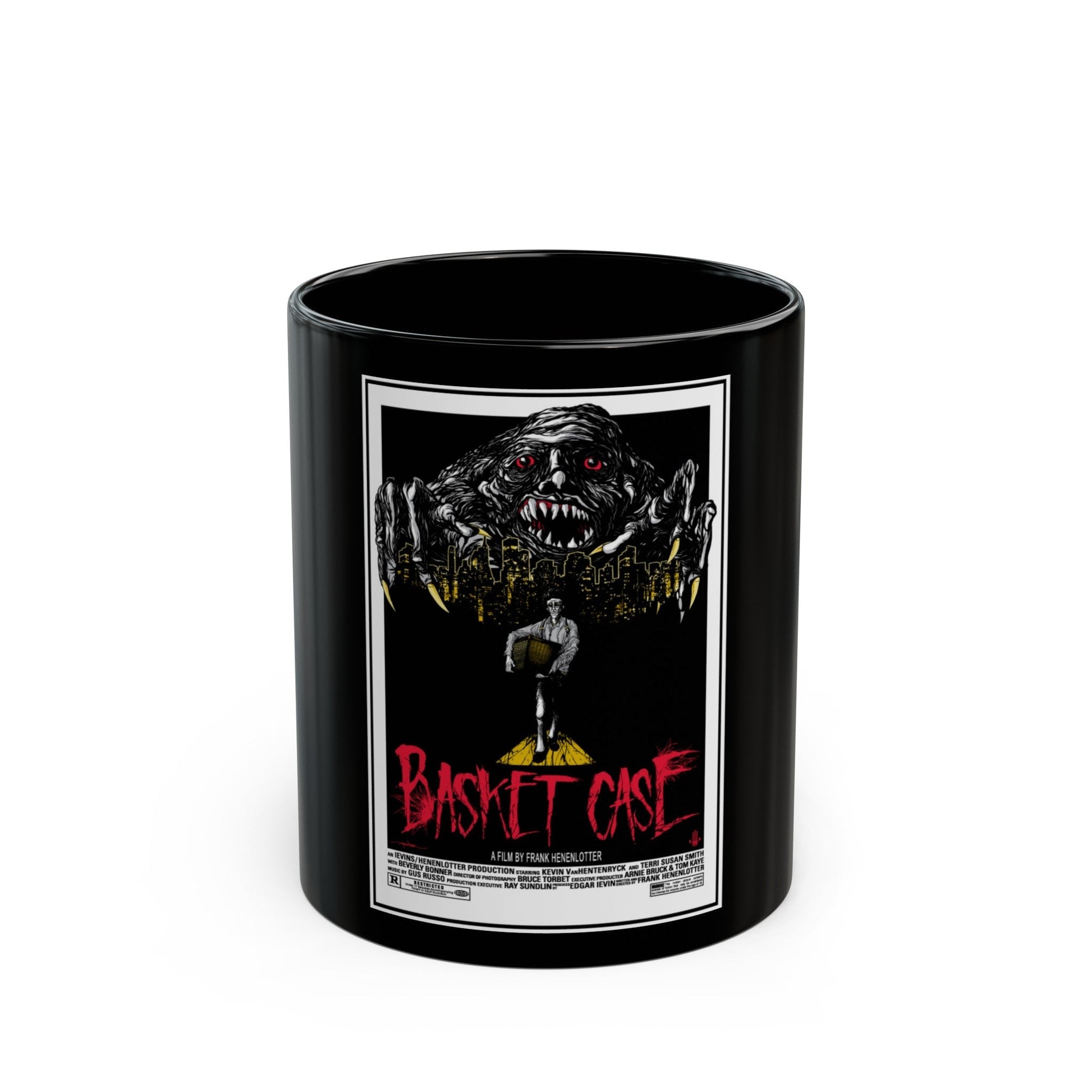 BASKET CASE (ALAMO) 1982 Movie Poster - Black Coffee Mug-11oz-The Sticker Space