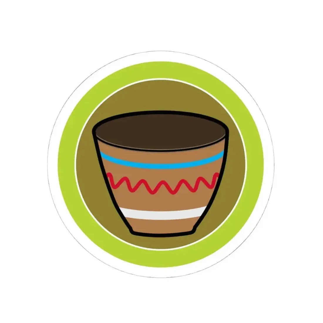 Basketry (Boy Scout Merit Badge) STICKER Vinyl Kiss-Cut Decal 4 Inch White - The Sticker Space