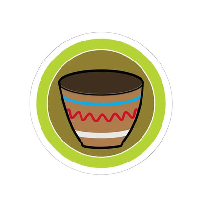 Basketry (Boy Scout Merit Badge) STICKER Vinyl Kiss-Cut Decal 6 Inch White - The Sticker Space