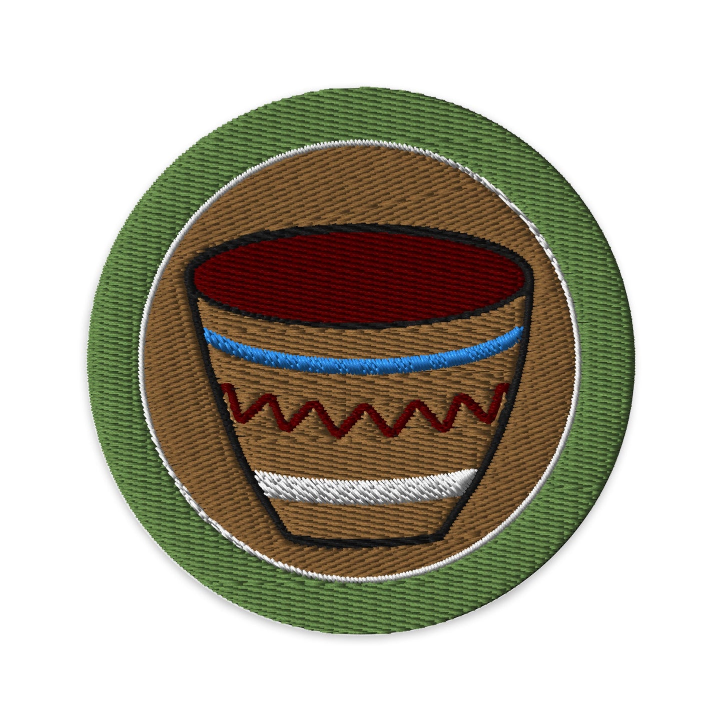 Basketry (Boy Scouts Merit Badge) Embroidered Patch-Black-The Sticker Space