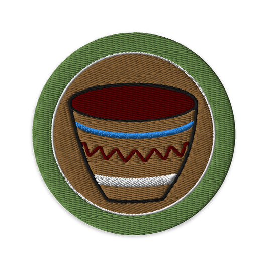 Basketry (Boy Scouts Merit Badge) Embroidered Patch-Black-The Sticker Space