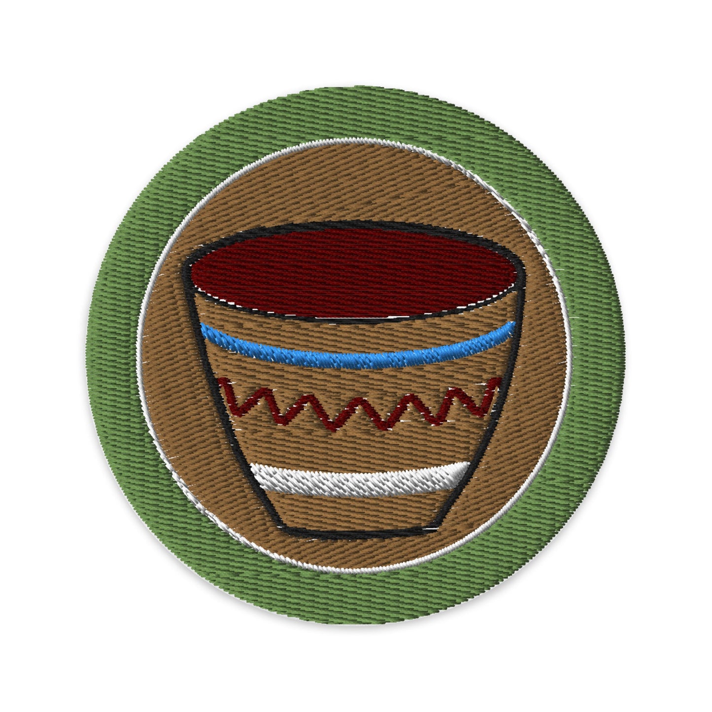 Basketry (Boy Scouts Merit Badge) Embroidered Patch-White-The Sticker Space