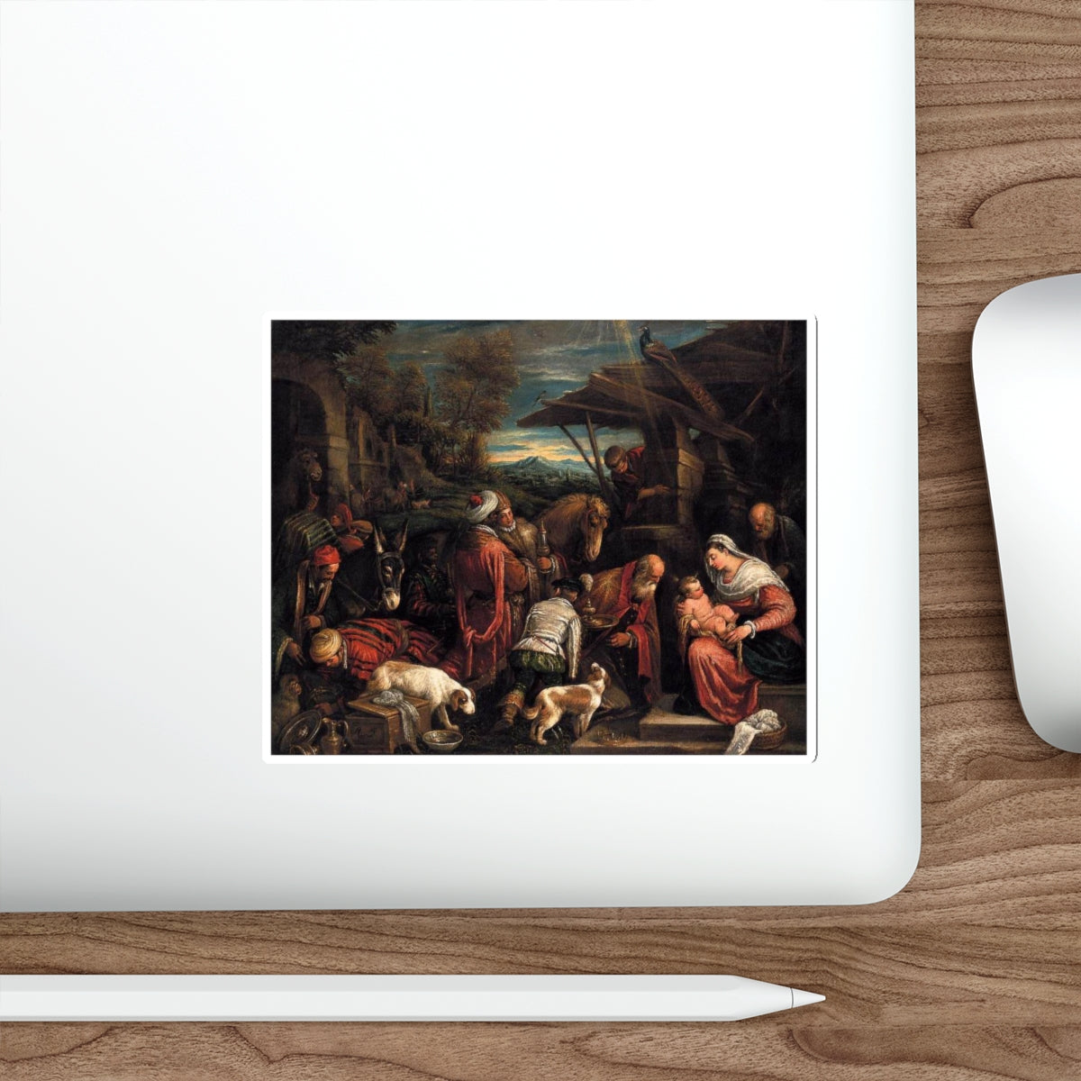 BASSANO, Francesco - Adoration of the Magi (Artwork) STICKER Vinyl Die-Cut Decal-The Sticker Space