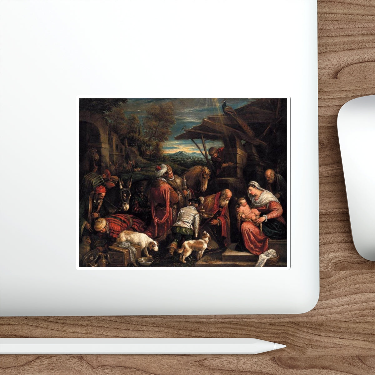 BASSANO, Francesco - Adoration of the Magi (Artwork) STICKER Vinyl Die-Cut Decal-The Sticker Space