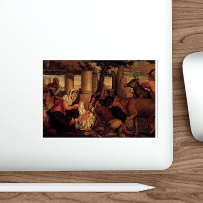 BASSANO, Jacopo - Adoration of the Shepherds1 (Artwork) STICKER Vinyl Die-Cut Decal-The Sticker Space