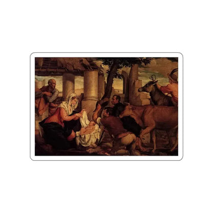 BASSANO, Jacopo - Adoration of the Shepherds1 (Artwork) STICKER Vinyl Die-Cut Decal - The Sticker Space