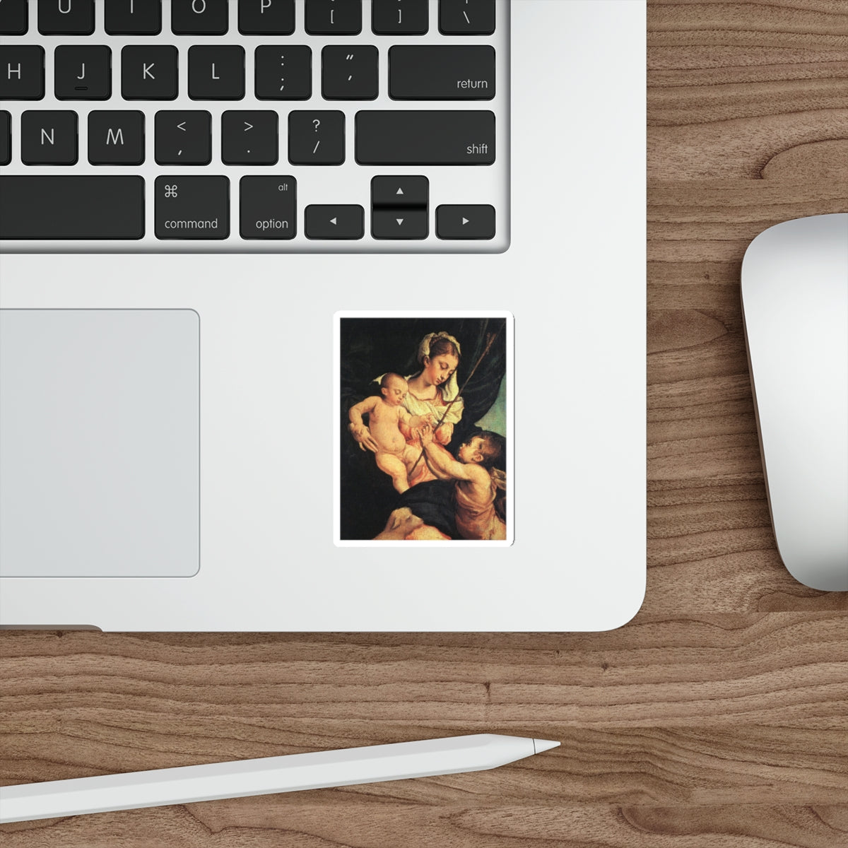 BASSANO, Jacopo - Madonna and Child with Saint John the Baptist (Artwork) STICKER Vinyl Die-Cut Decal-The Sticker Space