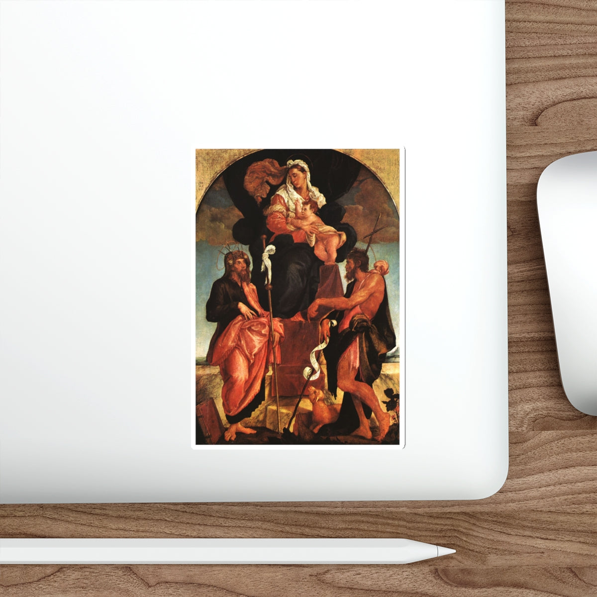 BASSANO, Jacopo - Madonna and Child with Saints (Artwork) STICKER Vinyl Die-Cut Decal-The Sticker Space