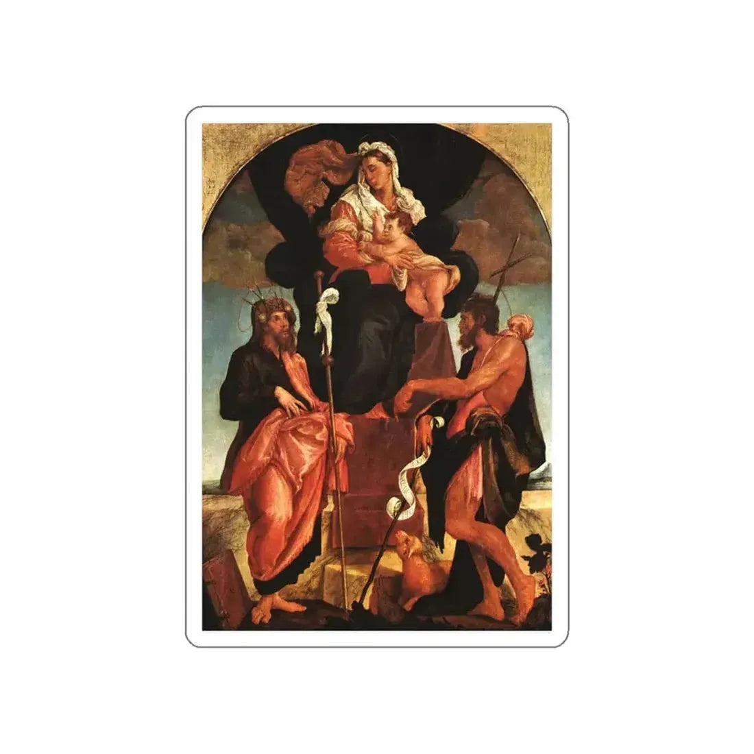 BASSANO, Jacopo - Madonna and Child with Saints (Artwork) STICKER Vinyl Die-Cut Decal - The Sticker Space