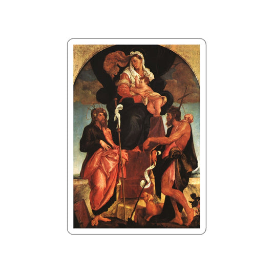 BASSANO, Jacopo - Madonna and Child with Saints (Artwork) STICKER Vinyl Die-Cut Decal-White-The Sticker Space