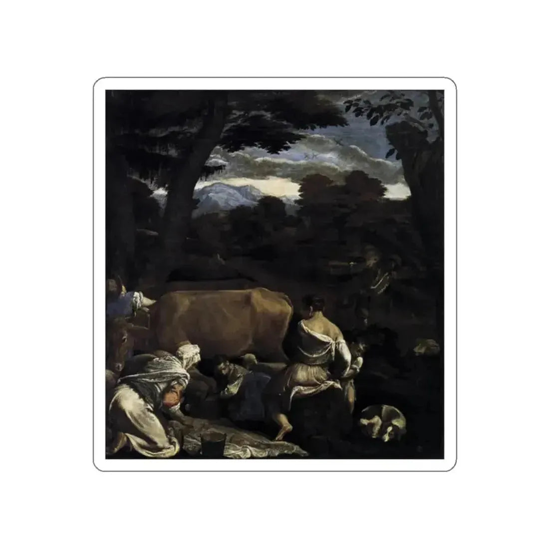 BASSANO, Jacopo - Pastoral Scene (Artwork) STICKER Vinyl Die-Cut Decal - The Sticker Space