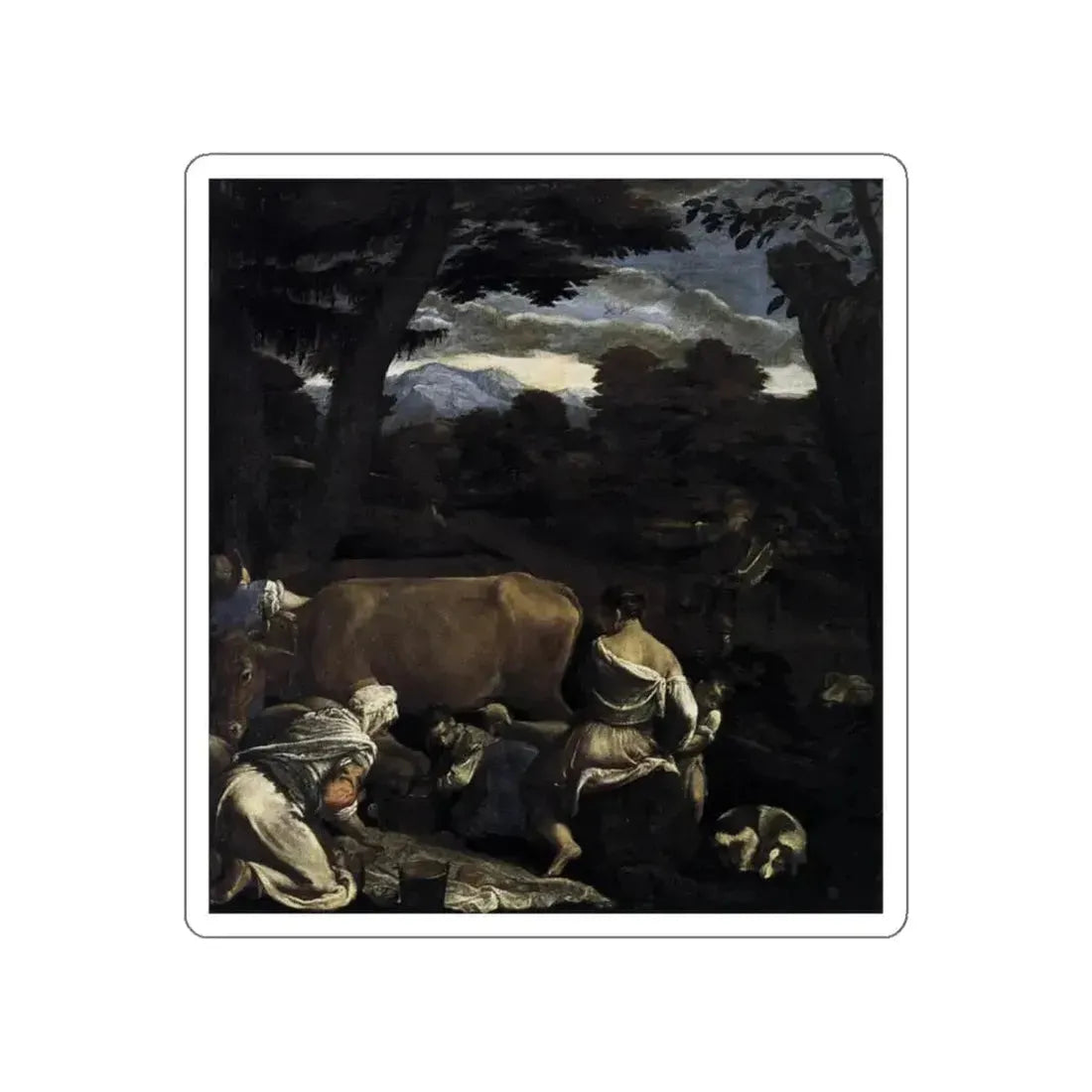 BASSANO, Jacopo - Pastoral Scene (Artwork) STICKER Vinyl Die-Cut Decal - The Sticker Space