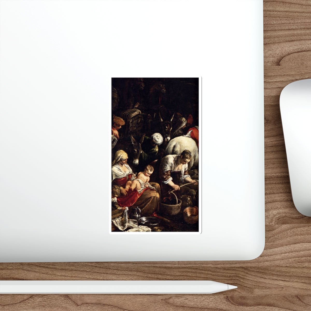 BASSANO, Jacopo - Return of Jacob with His Family (detail)1 (Artwork) STICKER Vinyl Die-Cut Decal-The Sticker Space